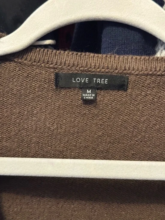 Love Tree Brown Knit Crewneck Sweater - Picture 3 of 3